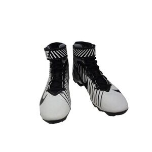 Nike Strike Shark Fastflex Football‎ Cleats Black White Striped High Top Men 10
